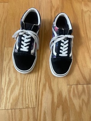 Big girl size 6y Floral Print old-school vans sneakers