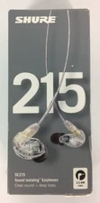 Open Box Shure SE215 Single Driver In-Ear Monitors, Clear