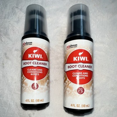 KIWI Boot & Shoe Cleaner Cleans and Conditions Boots 4 fl oz Lot of 2
