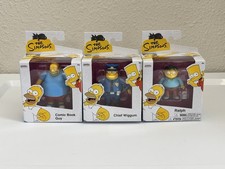 The Simpsons Jakks 2.5" Figures LOT OF 3 Ralph Chief Wiggum Comic Book Guy