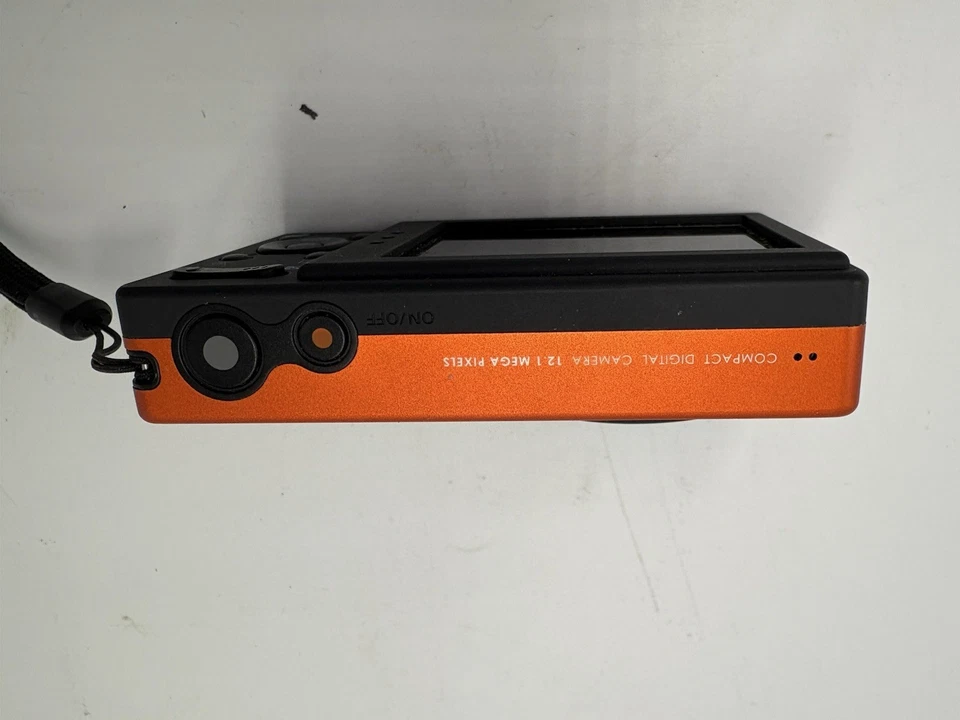 Pentax Optio H90 Compact Digital Camera 12.1MP 5x Zoom Orange TESTED WORKING - Image 4 of 4