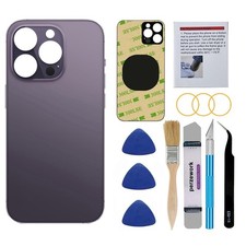 Perzework OEM Rear Back Glass Replacement for iPhone 14 Pro Max Deep Purple