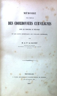 Mémoire sur l'Emploi des Coordonnées Curvilignes dans les Problèmes de Mécanique