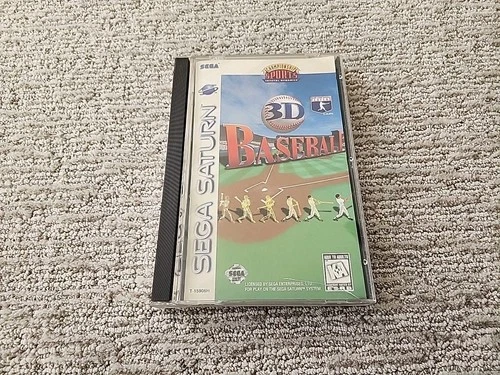 3D Baseball (Sega Saturn, 1996), Complete CIB W/ Registration Card