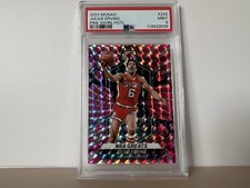 Julius Erving - /18 - 2023 Panini Mosaic - Pink Swirl FOTL #292 PSA 9