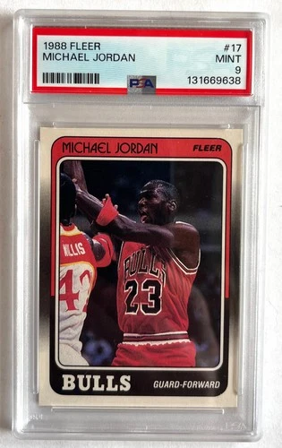 1988 FLEER #17 MICHAEL JORDAN - GRADED PSA 9 MINT - Chicago Bulls - NBA HOF