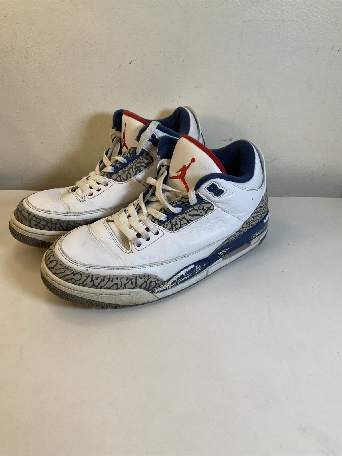Jordan 3 True Blue 2016 Size 9   Men missing Insole