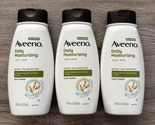 Aveeno Daily Moisturizing Body Wash Prebiotic Oat 18 fl oz Lot of 3