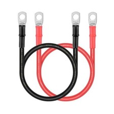 Battery Cable - 8 AWG 8 Gauge Wire Made with Tinned Copper PV Wire Battery 2 ft