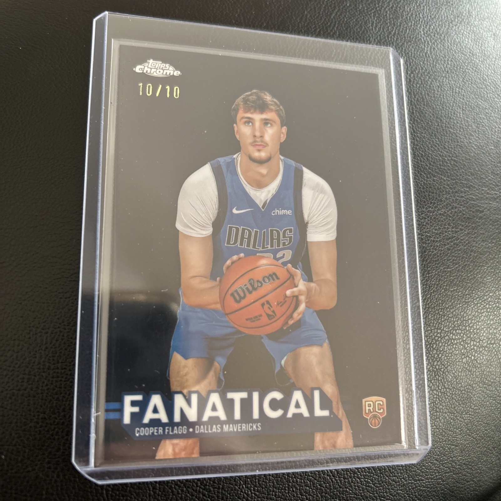 2025-26 Topps Chrome Cooper Flagg Fanatical Black Refractor 10/10 Rare RC ☄️