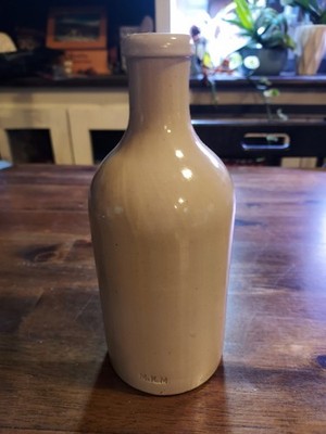  Vtg M.K.M Max KRUGER GERMANY CERAMIC BEER BOTTLE SIGNED POTTERY GUC  FAST SHIP