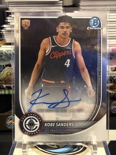 2025-26 Topps Bowman Chrome Autographs Kobe Sanders RC Auto #BCA-KS Clippers TZ