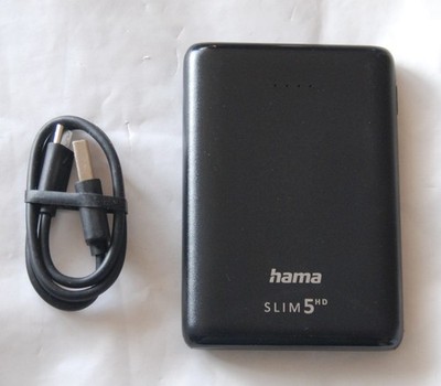 POWERBANK 2 GO  Pack HAMA Slim  USB 40 Stunden Smartphone 5 V schwarz NEU OVP !!