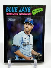 2026 Topps Heritage Chrome, Shane Bieber Black  /77