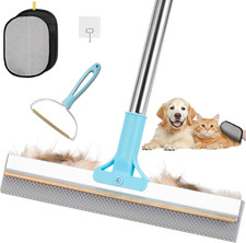Carpet Rake for Pet Hair Removal, 3 in 1 Pet Hair Removal Broom Tool with 54" Ad