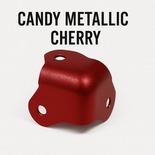 8x Candy Metallic Cherry Rack Corners   3-Hole Pro Audio Case Protectors