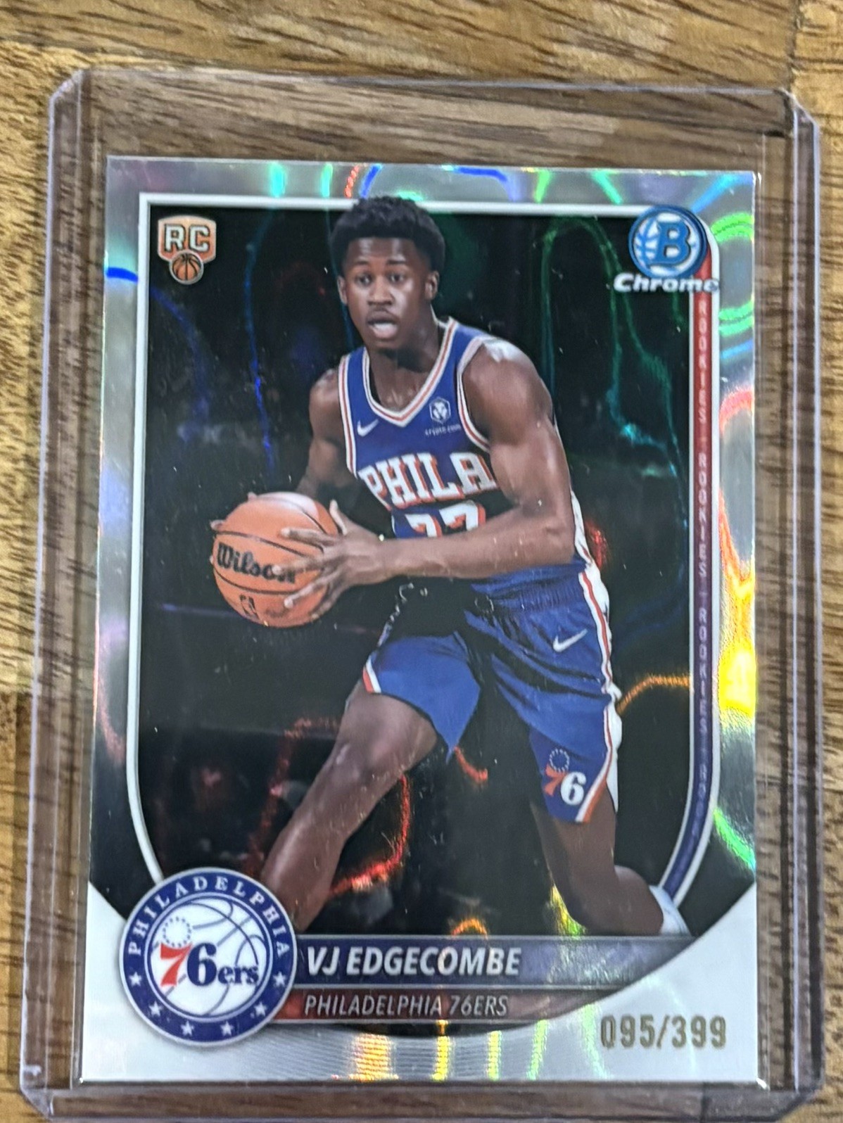 2025 Bowman Chrome Lava Refractor /399 #BCV-3 VJ EDGECOMBE (RC)
