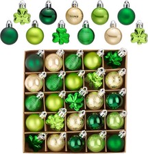 Valery Madelyn St Patricks Day Decorations Shamrock Tree Ornament Set, 25ct...