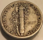 1941 S Mercury Dime, 90% Silver. Great Details In Reverse and Good Toning!