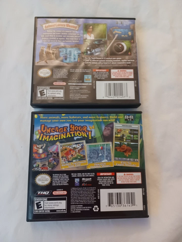Nintendo DS Zoo Tycoon 2 DS & Zoo Hospital  Video Games Lot of 2 w Case & Manual - Image 3 of 4
