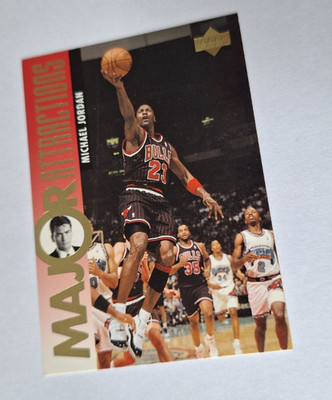 MICHAEL JORDAN 1995 Upper Deck #339 Major Attractions CHICAGO BULLS LATIFAH