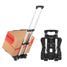 Folding Luggage Cart 88lbs Load Capacity Compact Lightweight and Durable Alum...