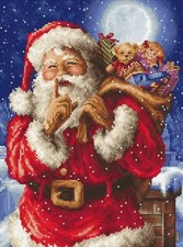 LETISTITCH Counted Cross Stitch KIT  Santa s ...