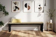 Sitzbank Bank 180cm Massivholz Mango natur & schwarz NEU OVP!!!