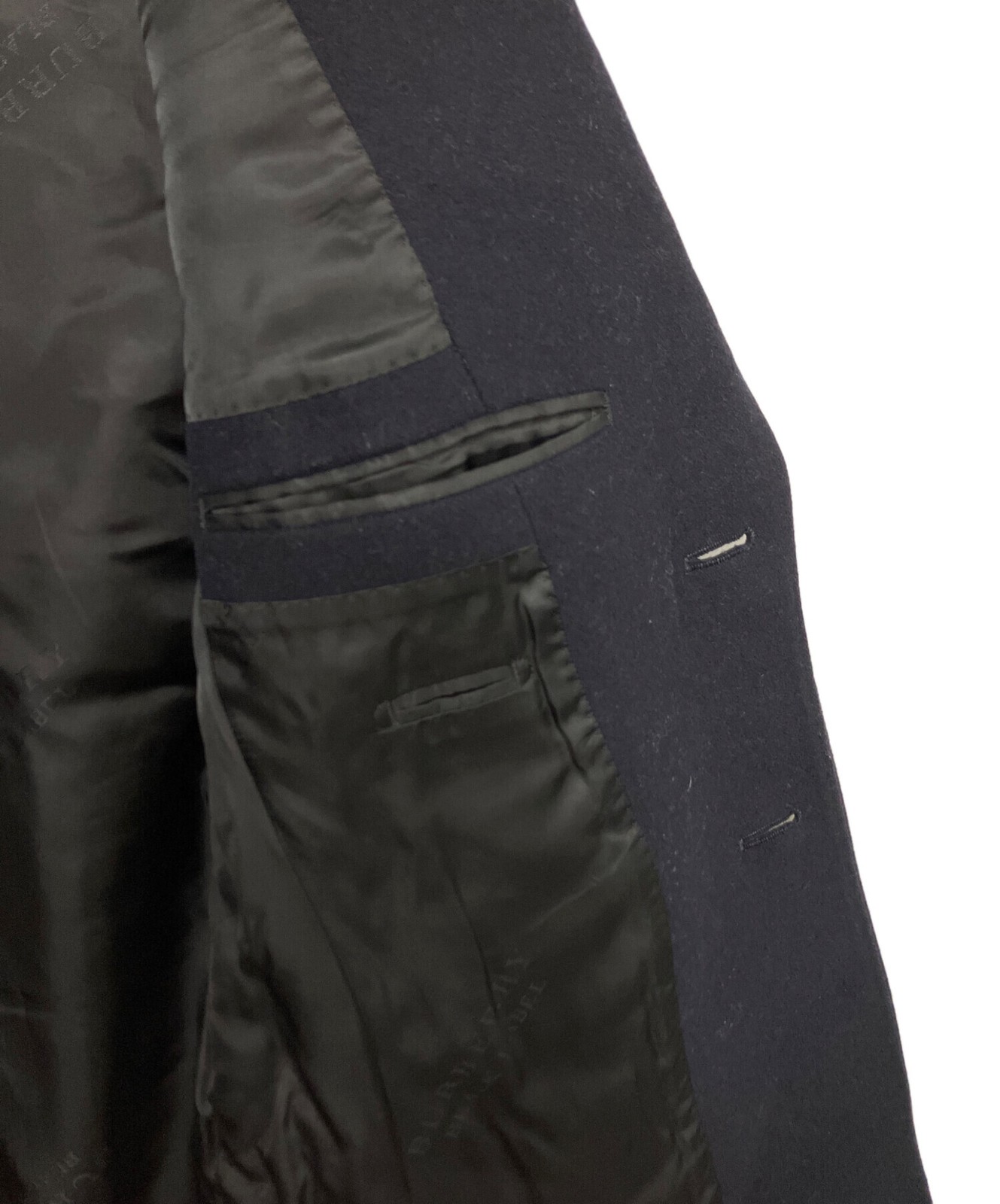 BURBERRY BLACK LABEL Chesterfield Coat M Size Navy D1B51-861-29 From Japan thumbnail 16