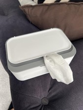 Grey Wipe Dispenser with Dust Cover - One-Handed Operation & Large Capacity