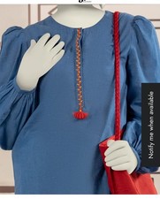 Junaid Jamshed Pakistani Kurti/ Shirt New With Tag Teens Size 18 Blue