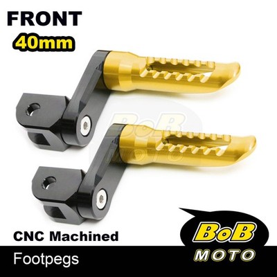 BOB 40mm Lower Rider Footpegs GOLD For Ducati Monster 696 796 13 14 15 16 17