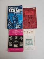 Stamp Collecting Book Lot x4 Harris Catalog 1982 Price Guide Index Handbook + DJ
