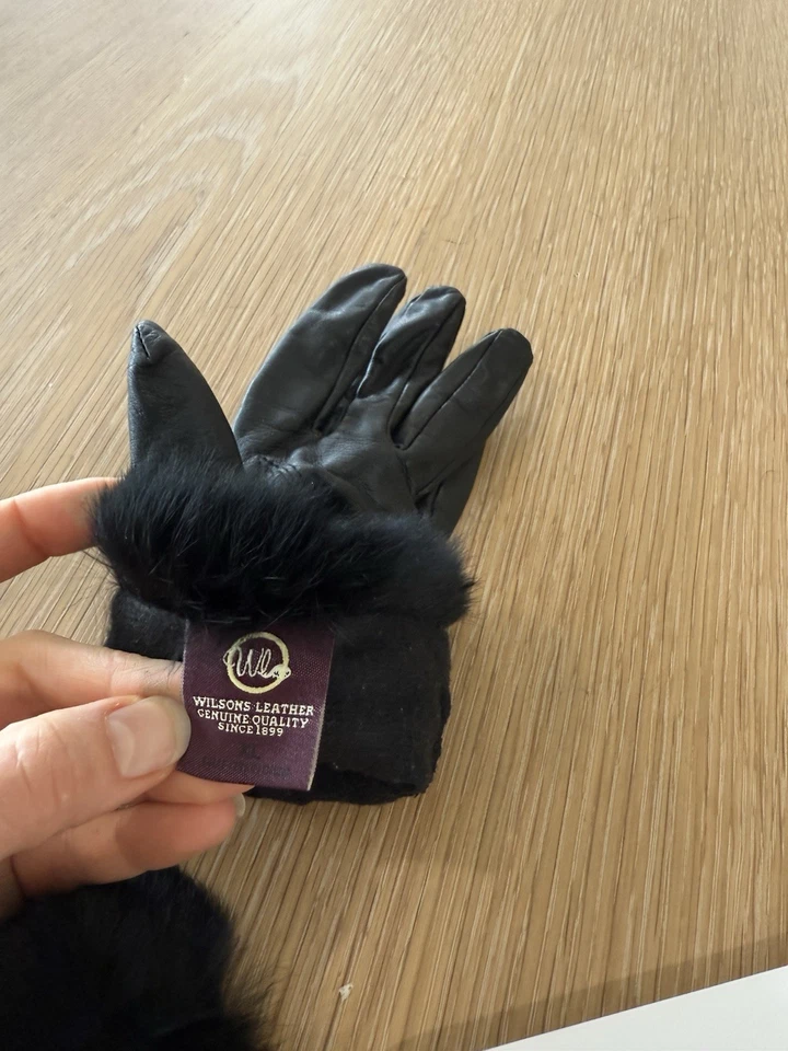 Wilson’s Wilsons Luvas de Couro Pretas Femininas Extra Grande Pele Sintética Inverno - Imagem 4 de 4