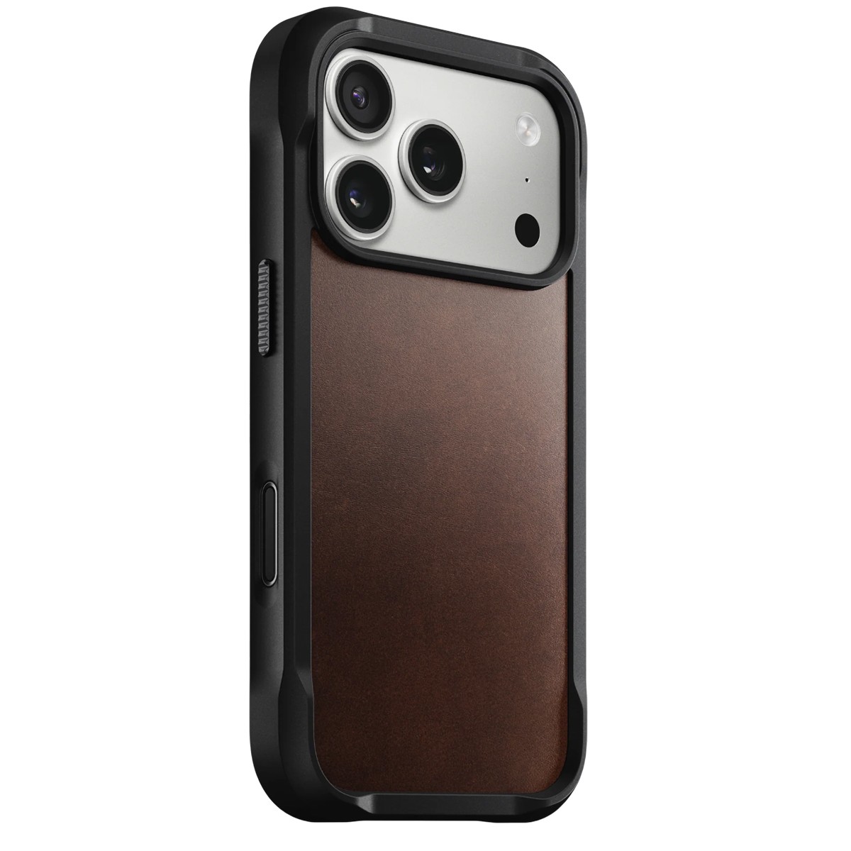 Coque Nomad pour iPhone 17 Pro en cuir Horween premium patiné noir