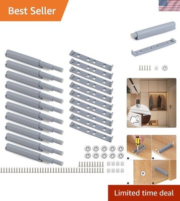 QWORK 10 Stück Push to Open Türöffner, Softclose Türdämpfer für Küchenschrank...
