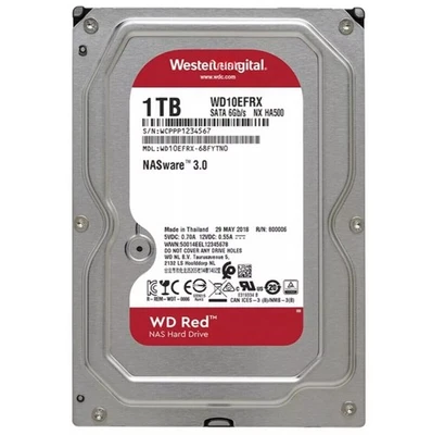 10x Western 1TB WD10EFRX NASware 3.0 64MB SATA 6Gb/s 3.5 inch Hard Drive