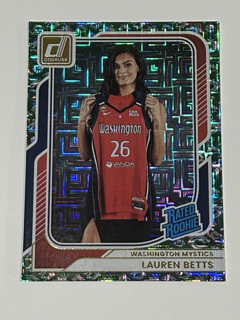 2026 WNBA Donruss LAUREN BETTS RC Green Mojo Dragon SSP CASE HIT!