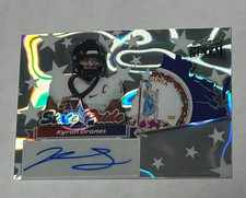 Kyron Drones 2025 Leaf Metal Football State Pride Autograph 6/15 Virgina Tech