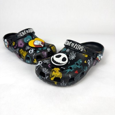 Crocs Disney Tim Burton's Jack & Sally Nightmare Before Christmas Clogs M6/W8