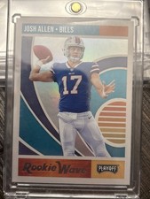 2018 Panini Playoff Rookie Wave Josh Allen Buffalo Bills #4 RC Football Card. rookie card picture