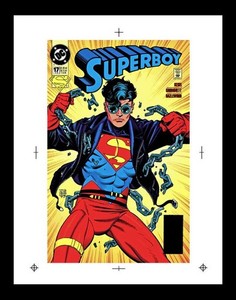 Tom Grummett Superboy #17 Rare Production Art Cover