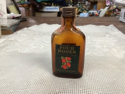 Vintage Four Roses Amber Whiskey Bottle 4 1/4” | eBay