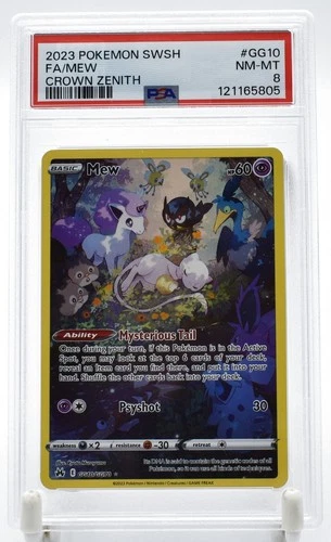 Mew GG10 Crown Zenith: Galarian Gallery Holo Pokemon Card PSA 8