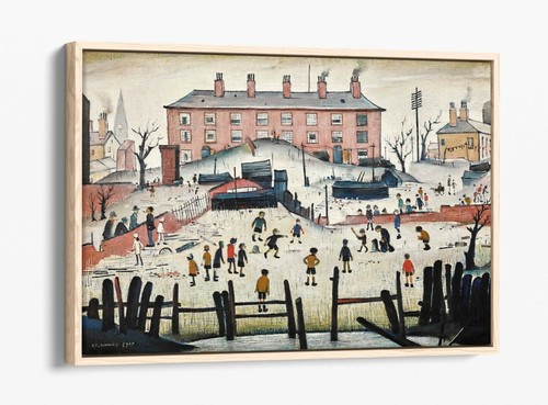 LS LOWRY CRICKET MATCH -FLOAT EFFECT CANVAS WALL ART PIC PRINT GRAFFITI- RED - Picture 12 of 12