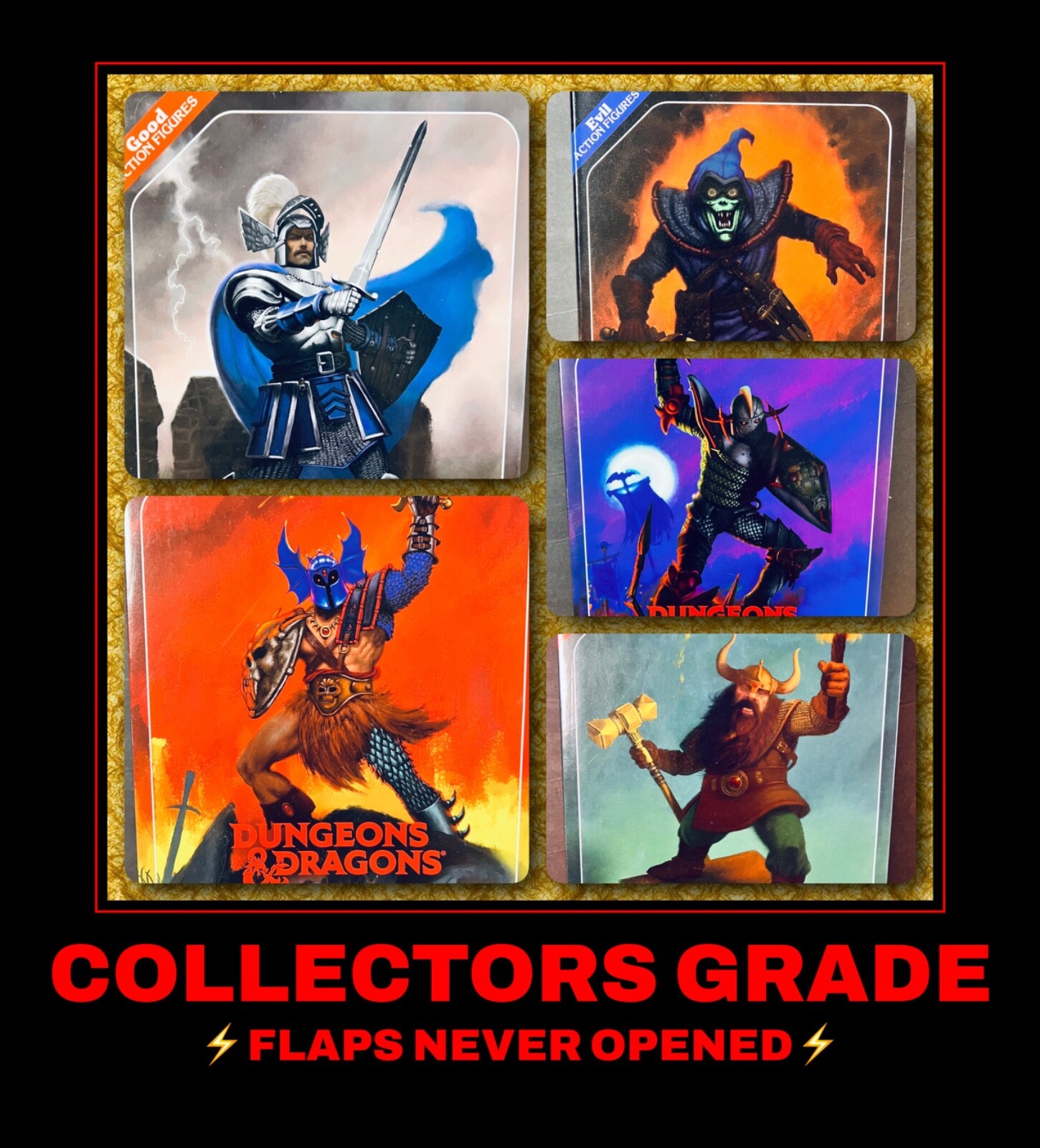 NECA Dungeons & Dragons Ultimate Deluxe 5-Figure MIB Mint Set High End Collectible