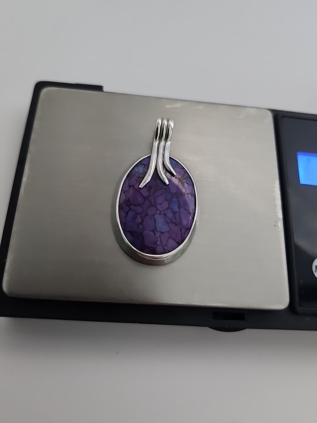 Vintage Solid 925 Sterling Silver Copper Purple T… - image 7