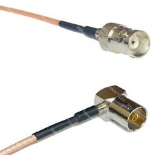 RG316 BNC FEMALE to DVB Pal Female Angle RF Cable Rapid-SHIP LOT