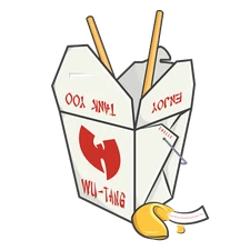 Wu tang sticker chinese take out weatherproof bumper vinyl decal