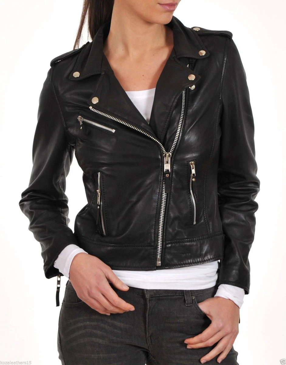 Ladies lambskin leather jackets cheap